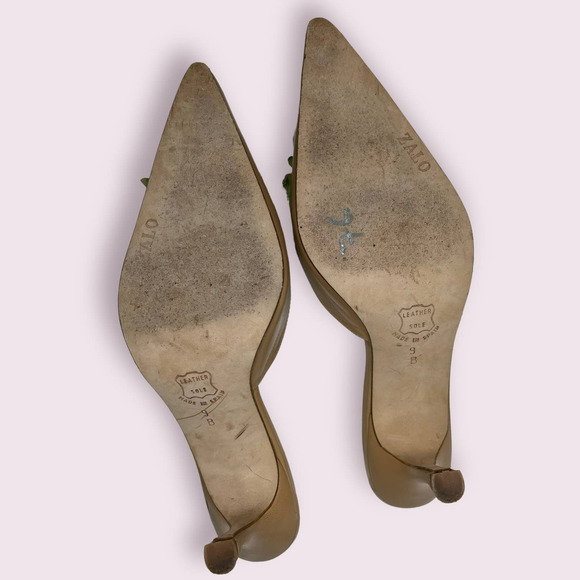 Zalo Pink Floral Camel Leather Mules - Picture 8 of 8